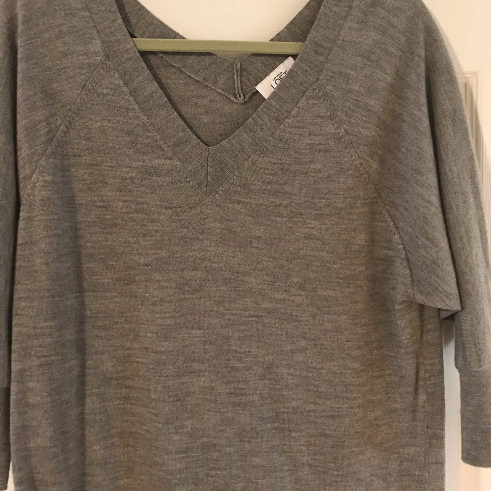 Gray LOFT Dolman Sweater Dress